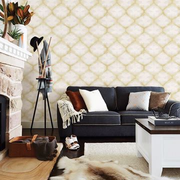 Show details for Zanzibar Gold Shibori Wallpaper