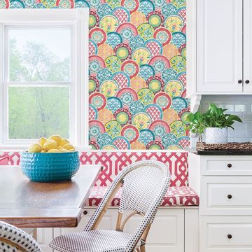 Show details for Laguna Coral Plate Wallpaper
