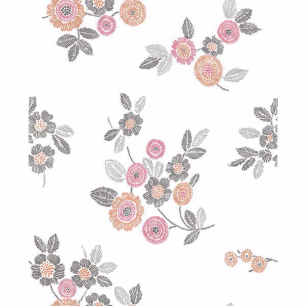 2744-24128 - Malaga Pink Floral Wallpaper - by A - Street Prints