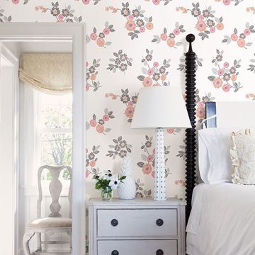 Show details for Malaga Pink Floral Wallpaper