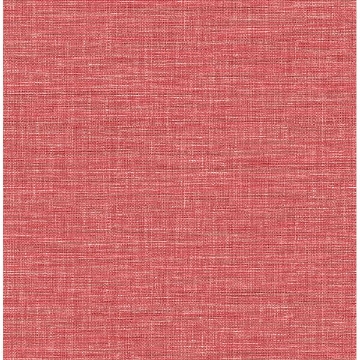 Picture of Exhale Coral Faux Grasscloth Wallpaper 