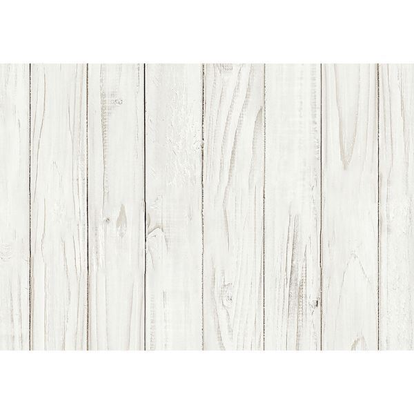 DM169 White Wooden Wall Mural by Ideal Décor