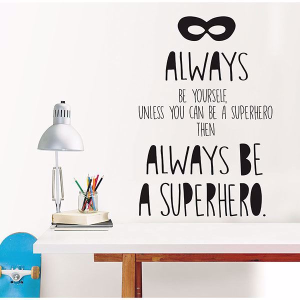 Picture of Superhero Wall Quote Decals