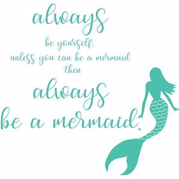 Show details for Mermaid  Wall Quote Decals