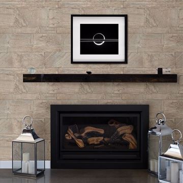Show details for Beige Sandstone Wall Peel And Stick Wallpaper