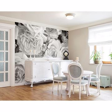 Show details for Grey Petals Wall Mural