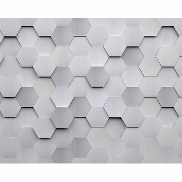 Show details for Metal Hexagons Wall Mural