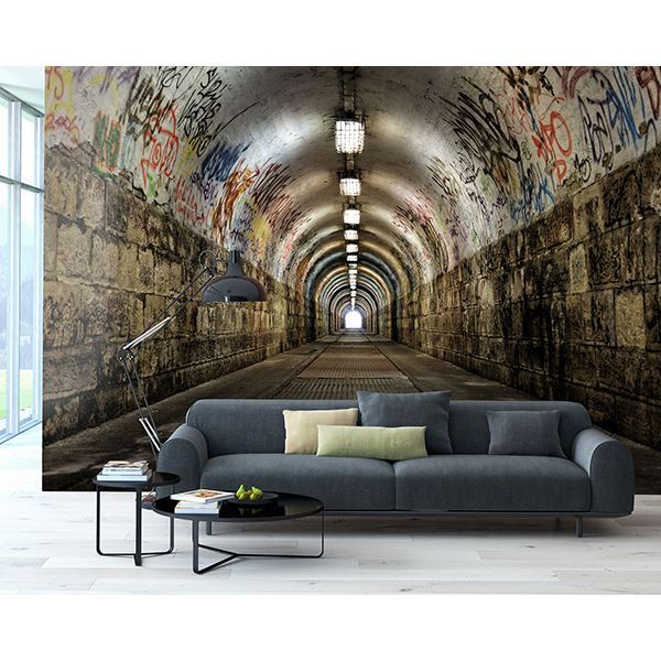 WR50554 Graffiti Tunnel Wall Mural by Wall Rogues