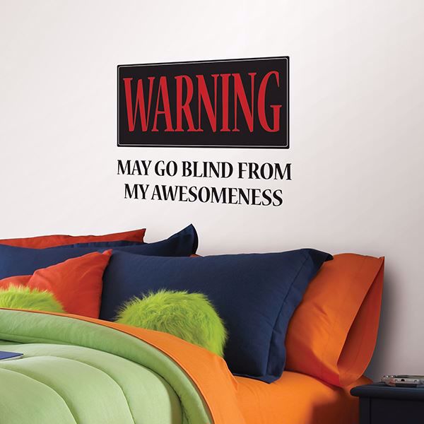 Picture of Warning: May Go Blind Wall Quote Decals