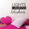 Picture of Lights Camera Fashion Wall Quote Decals