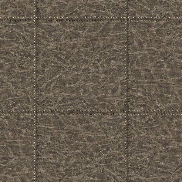 WP0091203 - Leather Brown Study Check - by Brewster