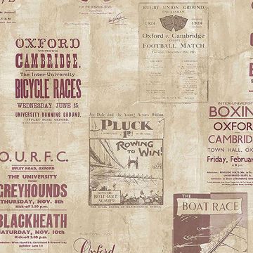 Picture of Iffley Maroon Programme Wallpaper 