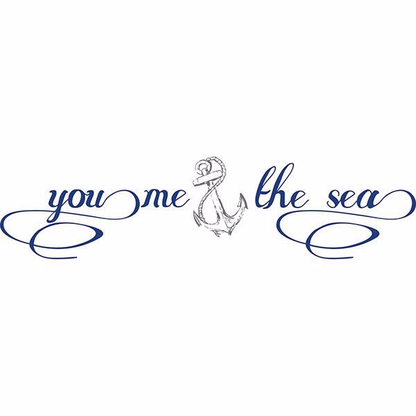 Dwpq2168 You Me Amp The Sea Wall E By Wallpops - Black And White Wall Decals Ocean