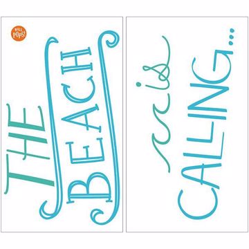 Show details for Beach is Calling Wall Quote Decals