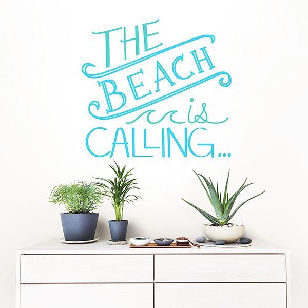 DWPQ2169 Beach is Calling Wall Quote by WallPops