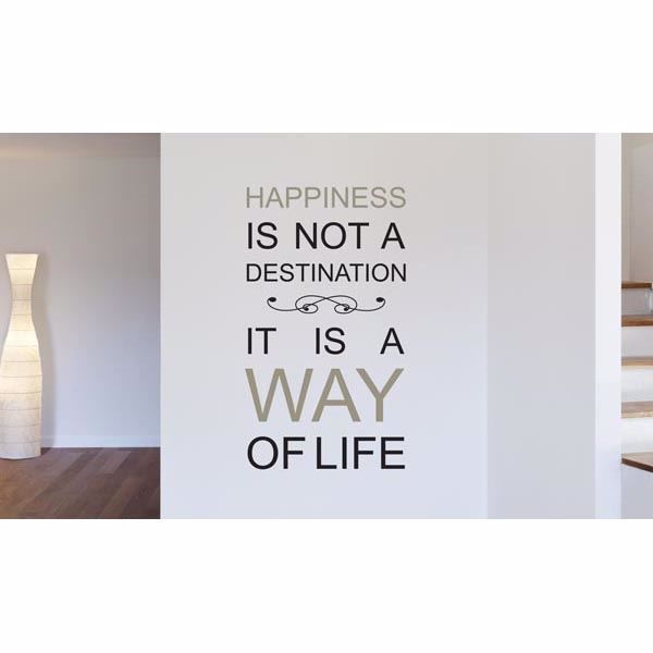 Picture of Happiness Is Not A Destination - Wall Quotes Wall Decals 