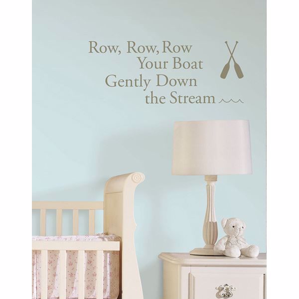 Row Your Boat Nursery Rhymes Wallpops For Baby Phrase Decals Nursery Rhymes Wallpops For Baby Phrase