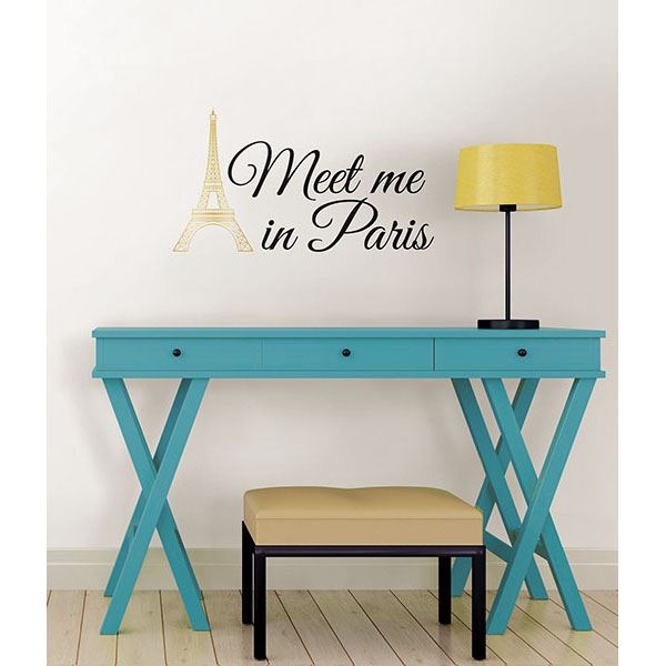 Picture of Meet Me in Paris Wall Quote Decals 