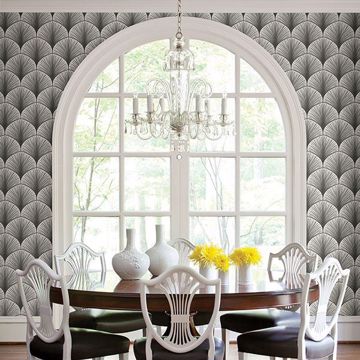 Show details for Dusk Grey Frond Wallpaper