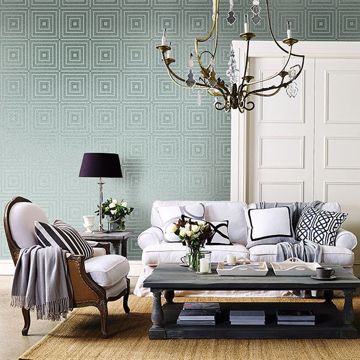 Show details for Luminous Ice Geometric Wallpaper