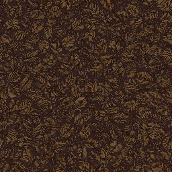 Picture of Amorina Brown Leaf Wallpaper 