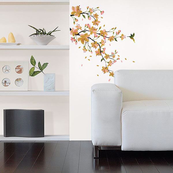 Home Decor Line CR-54107 Yellow Branch Wall Decal