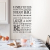 Picture of Family Rules Wall Art Kit