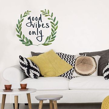 Show details for Good Vibes Only Wall Quote Decals