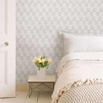Show details for Oh Deer White Animal Wallpaper