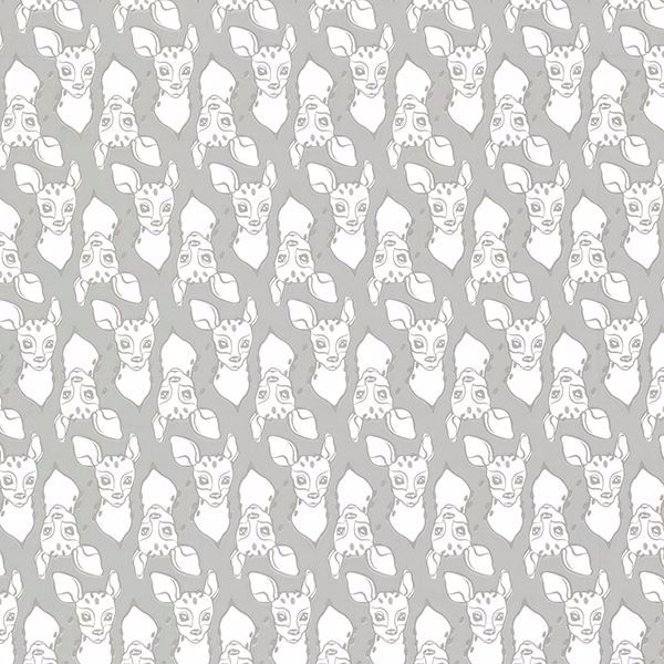 Picture of Oh Deer Grey Animal Wallpaper 
