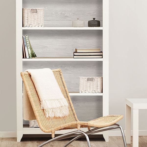 NU2397 Grey Wood Plank Peel and Stick Wallpaper by NuWallpaper