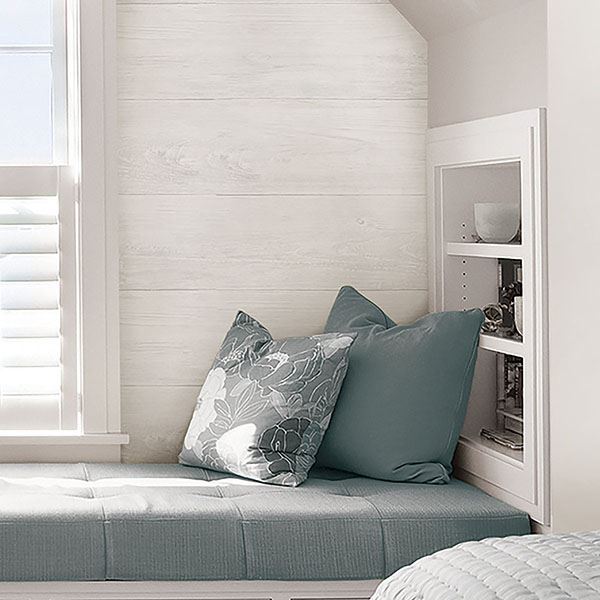 NU2494 Reclaimed Shiplap Peel and Stick Wallpaper by NuWallpaper