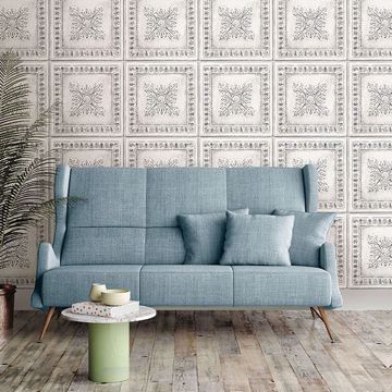 Show details for Reclaimed Tin  Peel & Stick Wallpaper