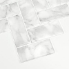 Herringbone Carrara Marble Peel and Stick Backsplash