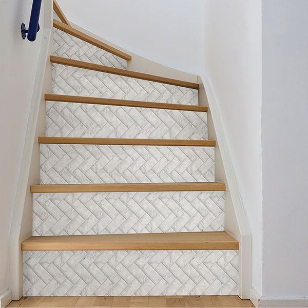 herringbone peel and stick backsplash tiles