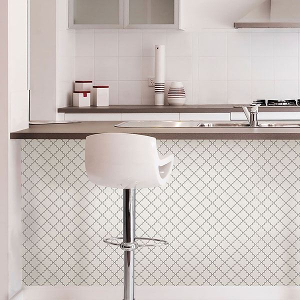 quatrefoil peel and stick backsplash