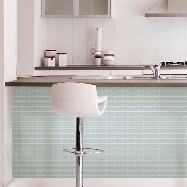 NH2361 Sea Glass Peel and Stick Backsplash Tiles by In Home