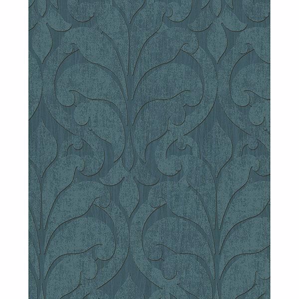 Picture of Damask Teal Vallon Wallpaper