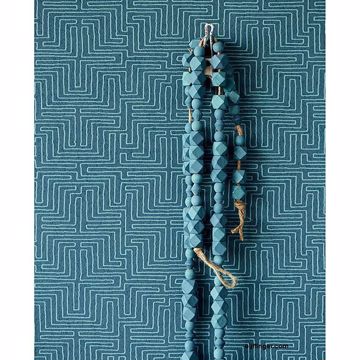 Show details for Geometric Teal Kairo Wallpaper