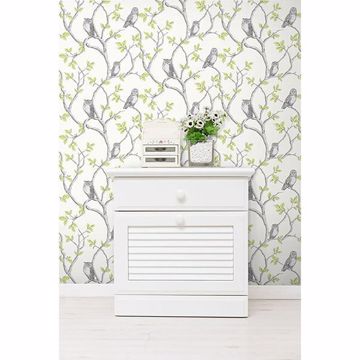 Show details for Linden Green Owl Wallpaper