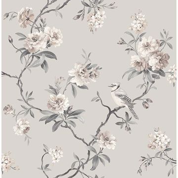Picture of Chinoiserie Stone Floral Wallpaper 