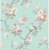 Picture of Chinoiserie Seafoam Floral Wallpaper 