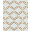 Picture of Wentworth Geo Blue Ogee Wallpaper 