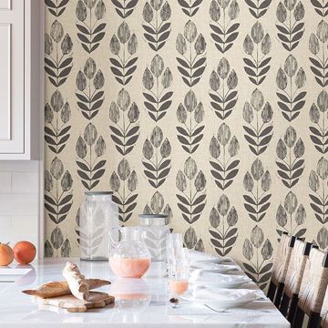 Show details for Folk Tulip Peel & Stick Wallpaper
