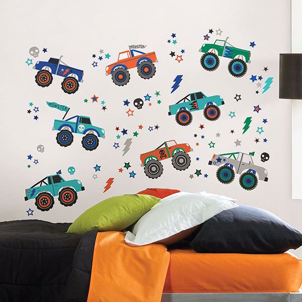 Wpk2576 Outrageous Trucks Wall Decal By Wallpops