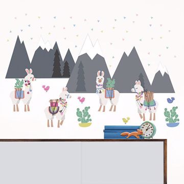 Show details for Laid Back Llamas Wall Art Kit