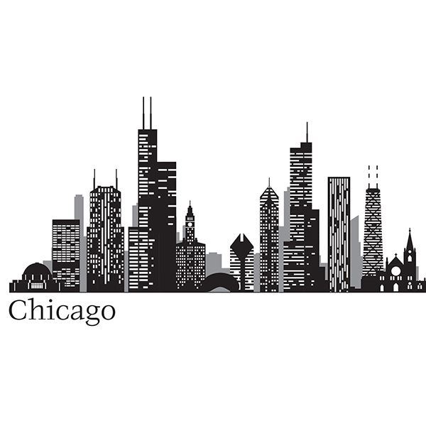 Chicago Cityscape Wall Decal Art Kit by WallPops