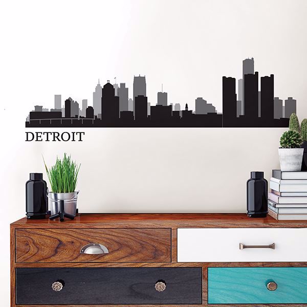 Detroit Cityscape Wall Art Kit