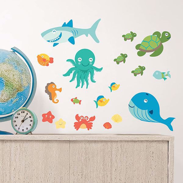 Details about   Crab Bathroom Wall Sticker Ocean Under Sea Animal Removable Vinyl Home Art Decor