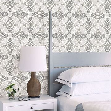 Show details for Zazen Grey Geometric Wallpaper